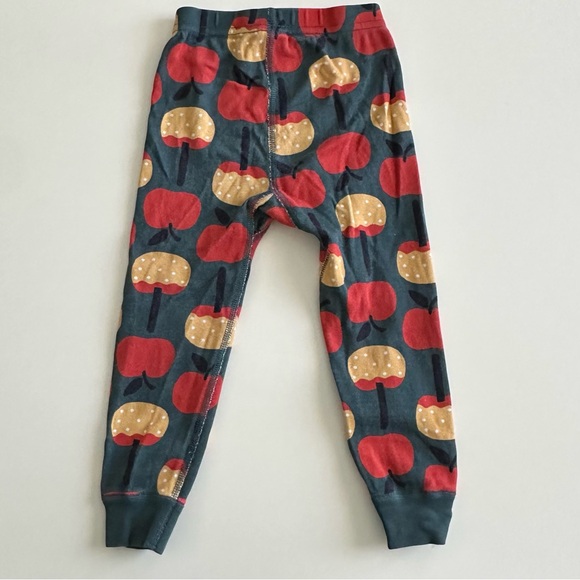 Hanna Andersson long john pajamas 90 cm 3T Candy apple fall autum apples VGUC - Picture 6 of 6